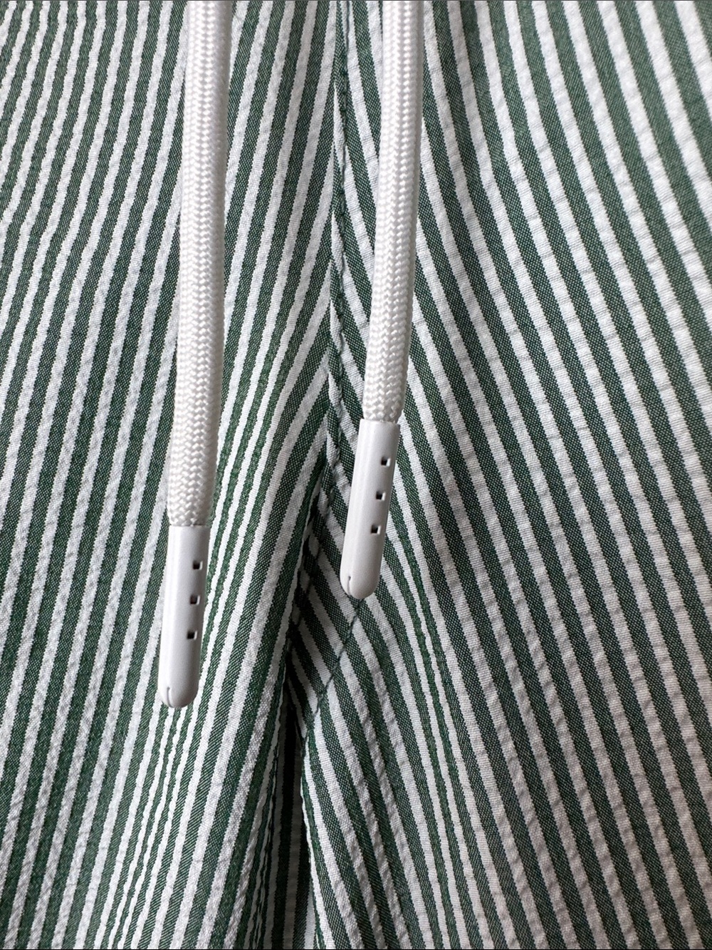 Abercrombie & Fitch Seersucker Swim Trunks Green Stripe Size Large - Picture 5 of 11
